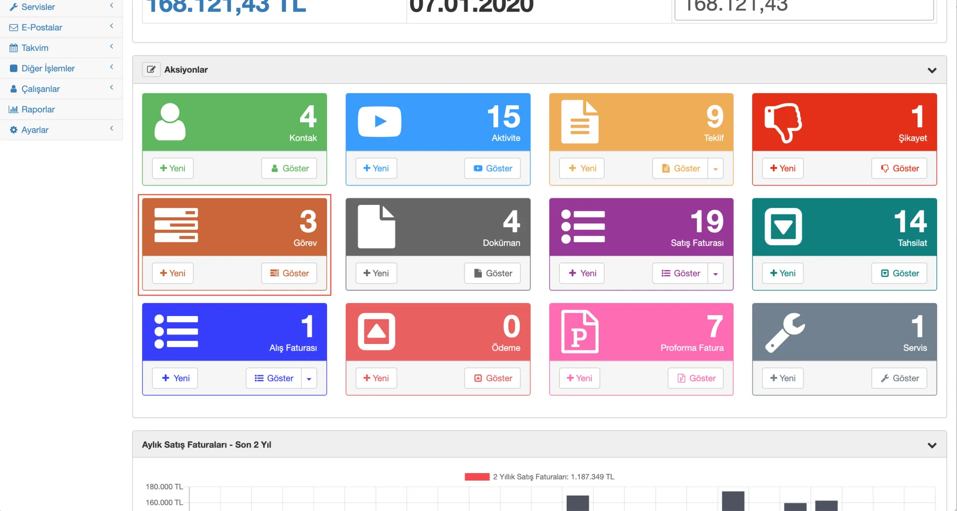 Formeras CRM Yeni Görev Oluşturma 2